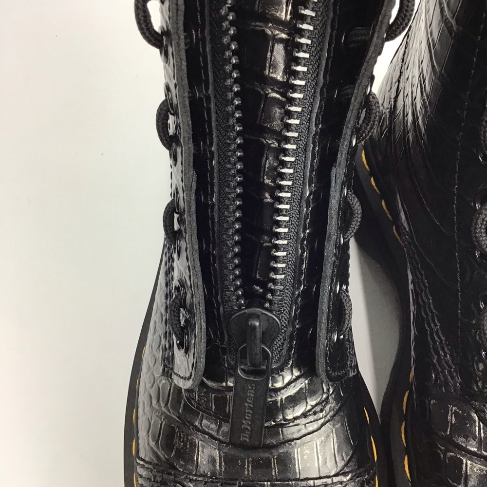 Dr. Martens Sinclair Croc Embossed Platform Boots - Picture 9 of 10